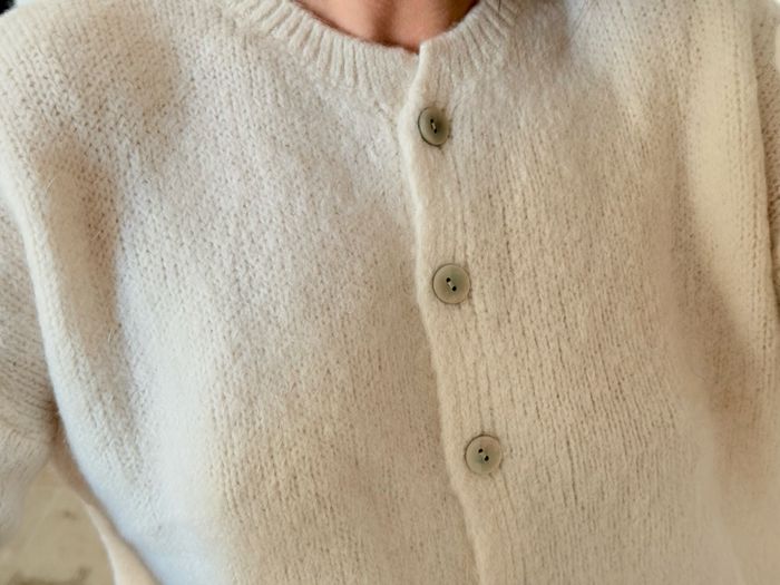 Gilet - Ecru - A Boutonner - Décontracté - Cocooning - Automne