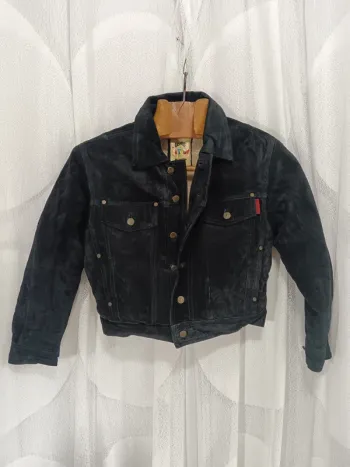 Bomb boogie x Cartoon "Veste courte cuir sherpa" taille M