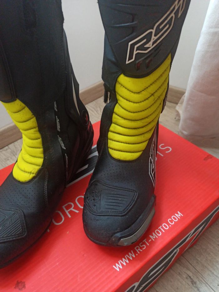 Bottes Moto RST Tractech Evo III Sport CE – Taille 47 / 12 UK – Noir & Jaune Fluo - photo numéro 2
