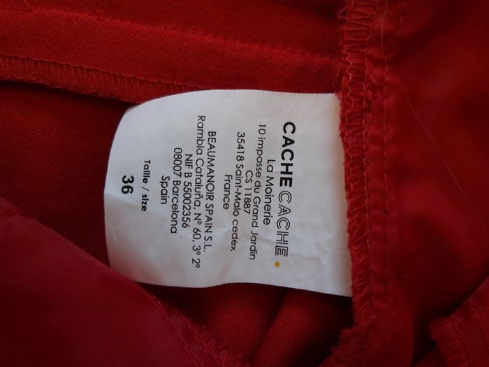 Pantalon rouge cache-cache - photo numéro 4