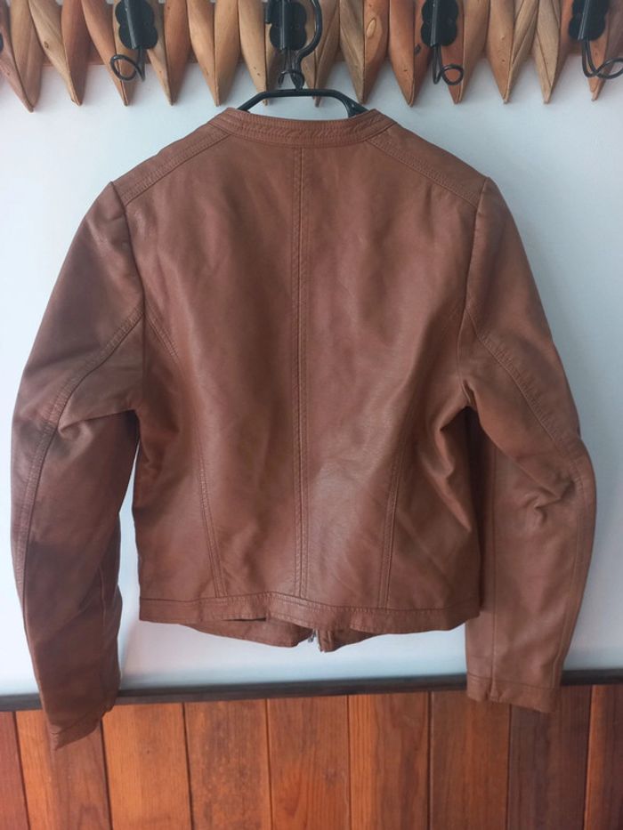 Veste droite zippée beige - photo numéro 2