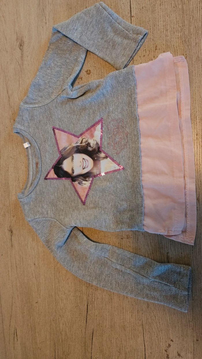 Pull léger à manches longues, gris clair, Disney, Violetta, 8 ans - photo numéro 3