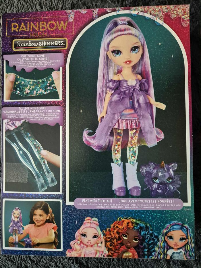 Poupée Rainbow High - Violet - Rainbow Shimmers avec slime - photo numéro 4