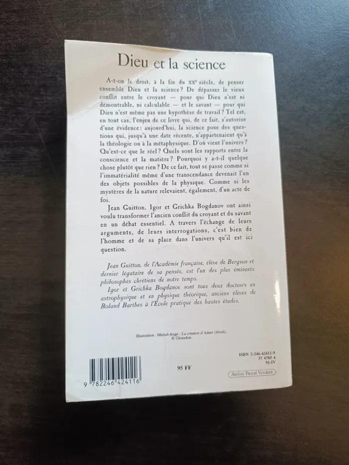 Livre DIEU ET LA SCIENCE - Jean Guitton, Grichka Bogdanov, Igor Bogdanov - photo numéro 8