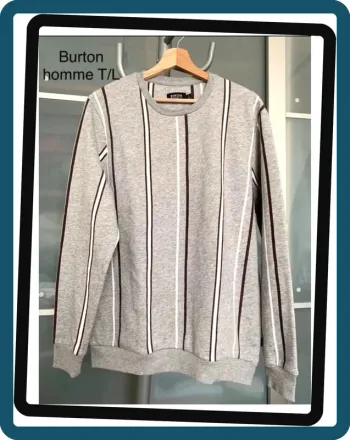 Très beau sweat rayé Burton London T/L