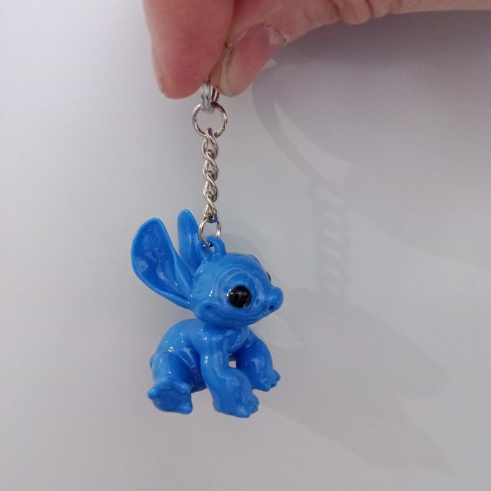 Porte clé clef Stitch bleu