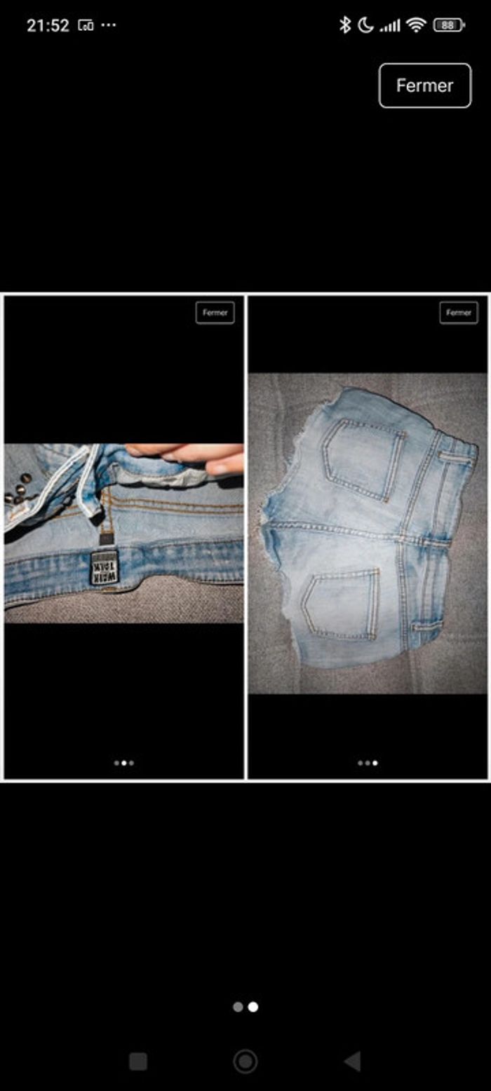 Short en jeans strass XS - photo numéro 2