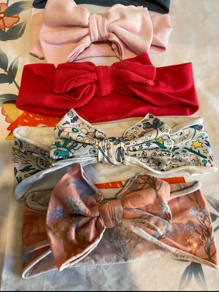 Lot bandeaux fille fait main - photo numéro 4