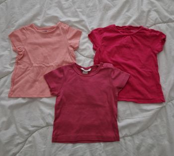 Lot 3 Tee-shirts fille, Taille 6/9 mois