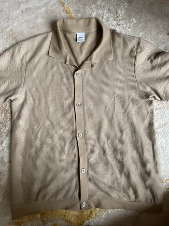 T-shirt chemise beige/marron homme Zara