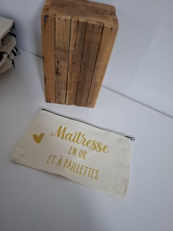 Pochette personnalisée - maitresse - fin d année scolaire 