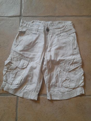 Short pépé jeans blanc crème 8 ans