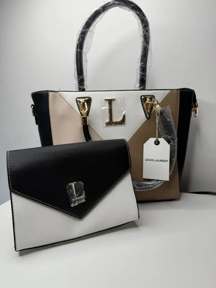 🖤 Magnifique sac à main Louis Laurent - avec petit sac bandoulière 🖤 - photo numéro 2
