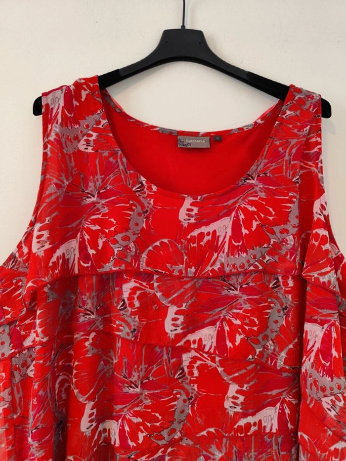Robe rouge à volants taille 56 Ikebana - photo numéro 3