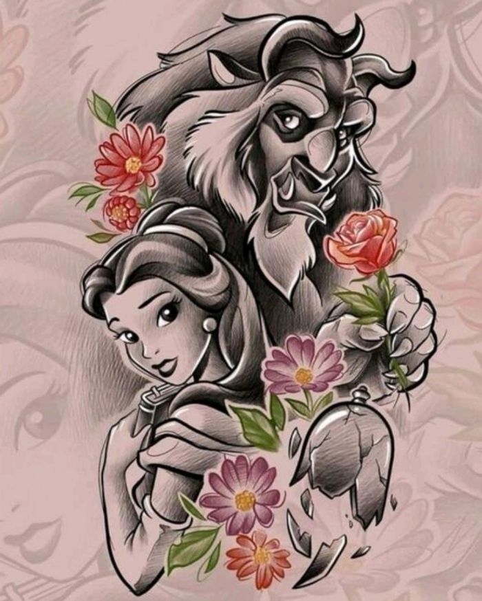 Diamand painting la belle et la bête - photo numéro 2