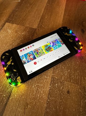 Joycon Manette pour Nintendo Switch Pikachu lumière RGB LED 