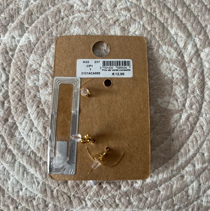 Boucles d’oreilles Adopt Acier Doré - photo numéro 3