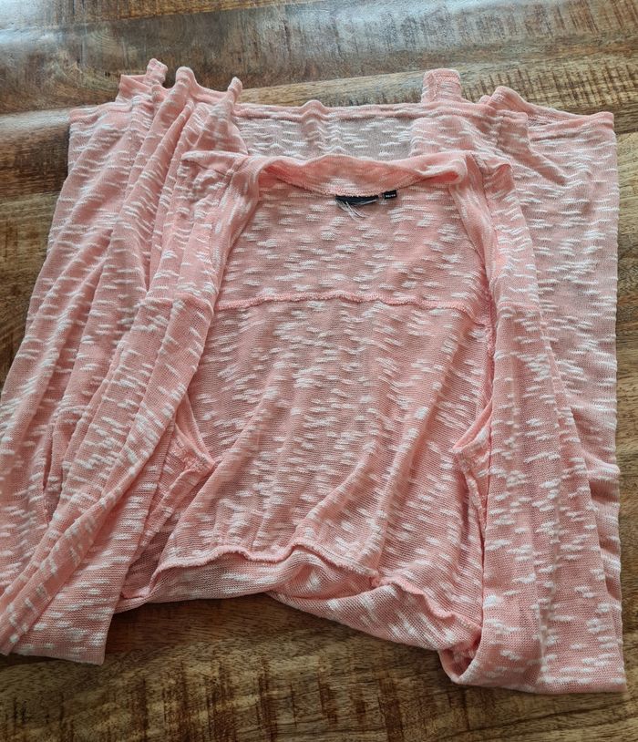 Gilet long sans manche cardigan taille 46.48