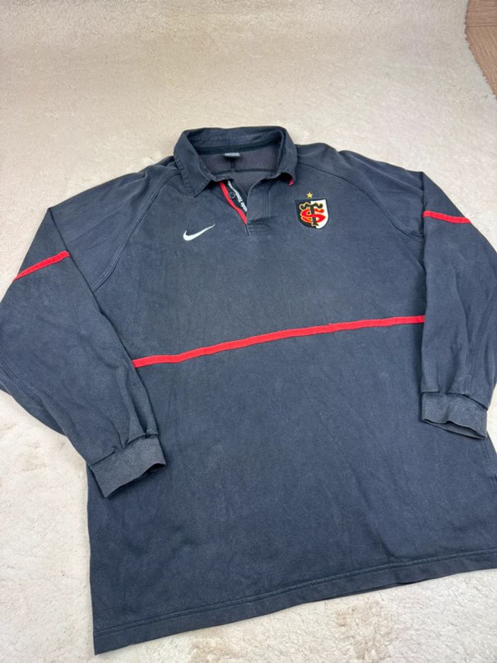 Maillot manches longues de rugby Nike Vintage Stade Toulousain 90/2000 Noir Taille XL - photo numéro 2