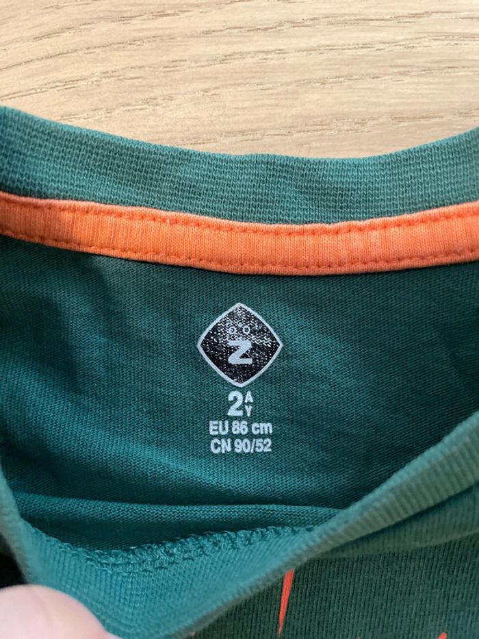 T-shirt manches courtes vert Z 2 ans - photo numéro 2