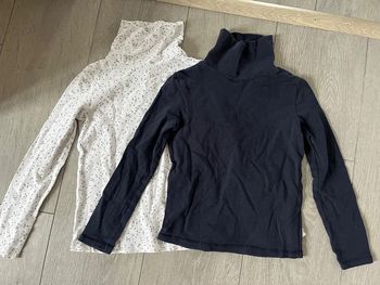 Lot 2 sous-pulls / hauts manches longues fille– taille 6 ans