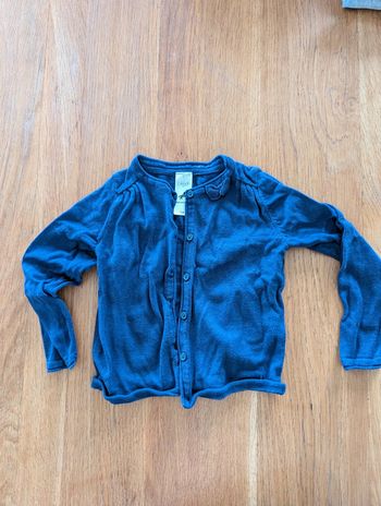 Gilet bleu marine fille 4 ans