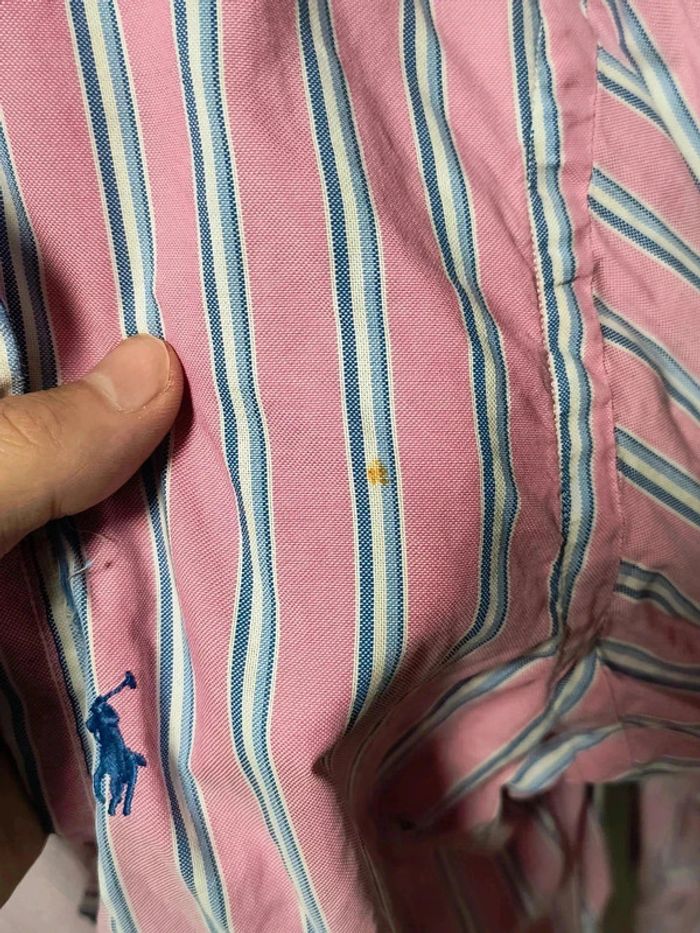 Chemise Ralph Lauren rayée rose vintage Y2K – Élégance intemporelle - photo numéro 13