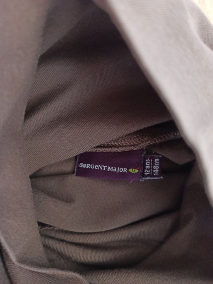 Deux cols roulé en marron sergent major 12 ans et un rayé Lisa rose 12 ans - photo numéro 6