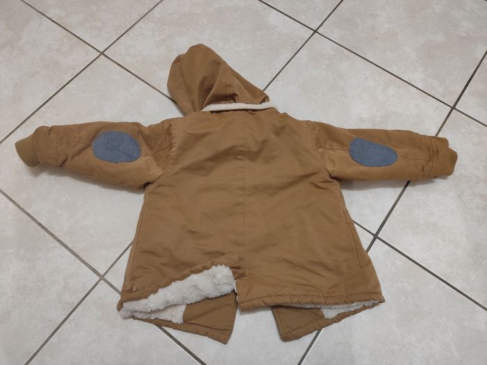 Manteau fourré marron 24 mois garçon - photo numéro 3