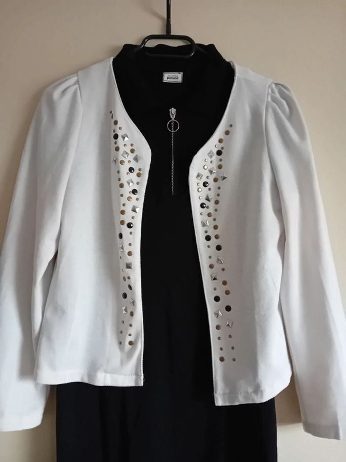 Robe noire #Pimkie et sa veste strass Taille S - photo numéro 2