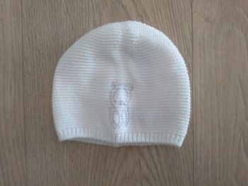 Bonnet blanc bébé mixte Obaïbi 1/3mois