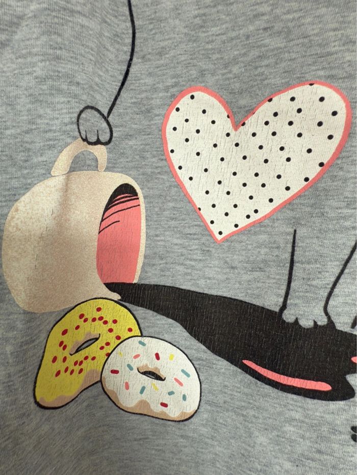 Tee-shirt pyjama Etam gris en M - photo numéro 2