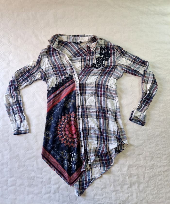 Chemise longue  , femme  , Desigual  , taille S