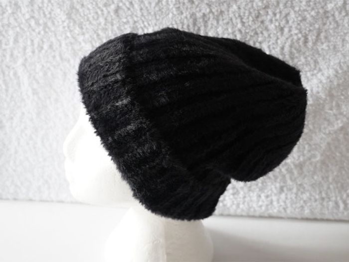 Bonnet noir en matière style nounours tout doux neuf Ann Christine pour Femme - photo numéro 2