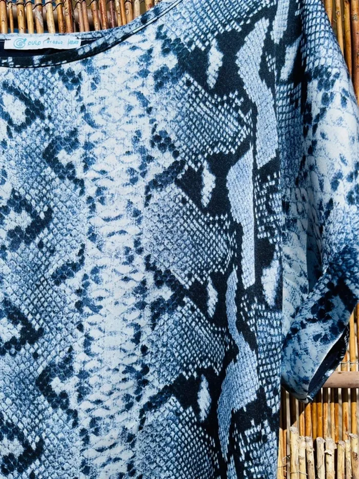 Blouse Python bleu - photo numéro 4