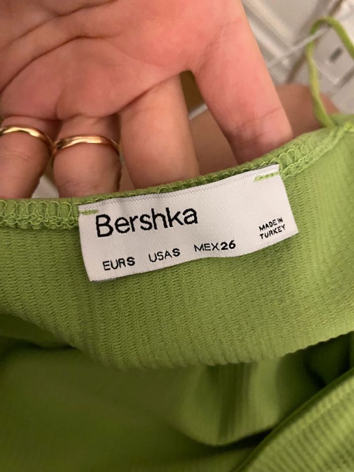 Robe bodycon bershka verte - photo numéro 3