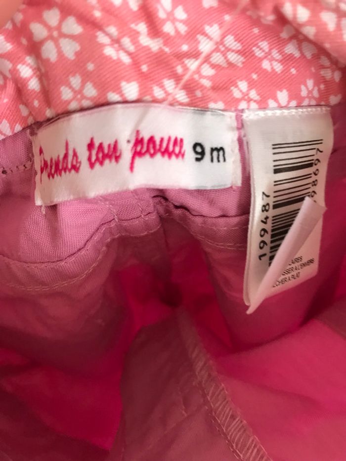 Pantalon rose 9 mois neuf avec etiquettes - photo numéro 3