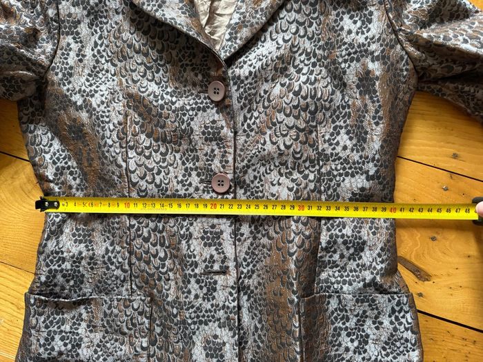 Veste de blazer cinoche marron en très bon état taille 36 - photo numéro 12