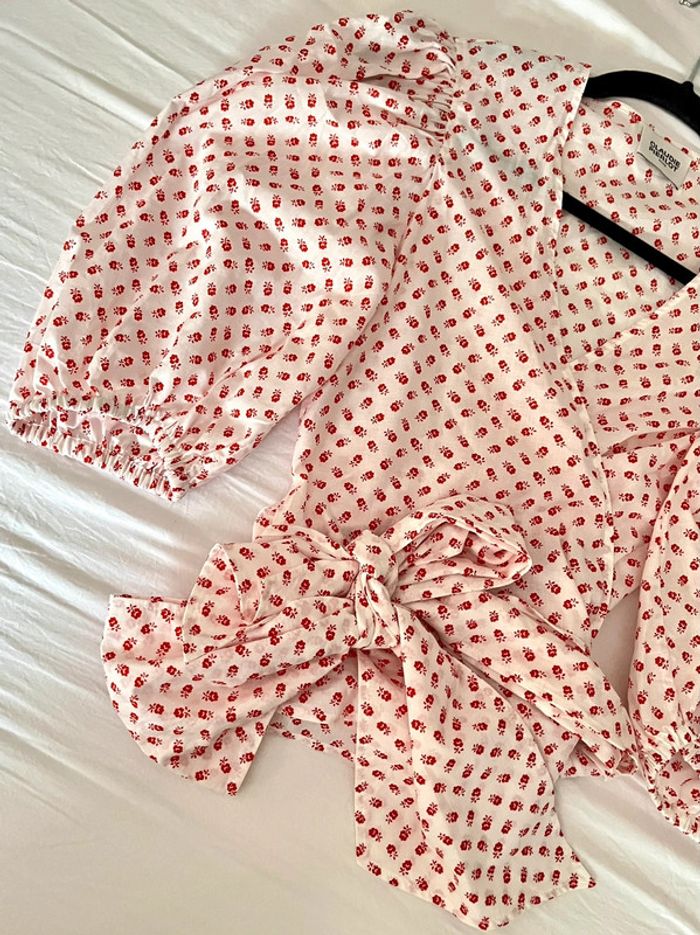 Blouse Bambino Claudie Pierlot imprimée fleurs Taille 36 - photo numéro 4