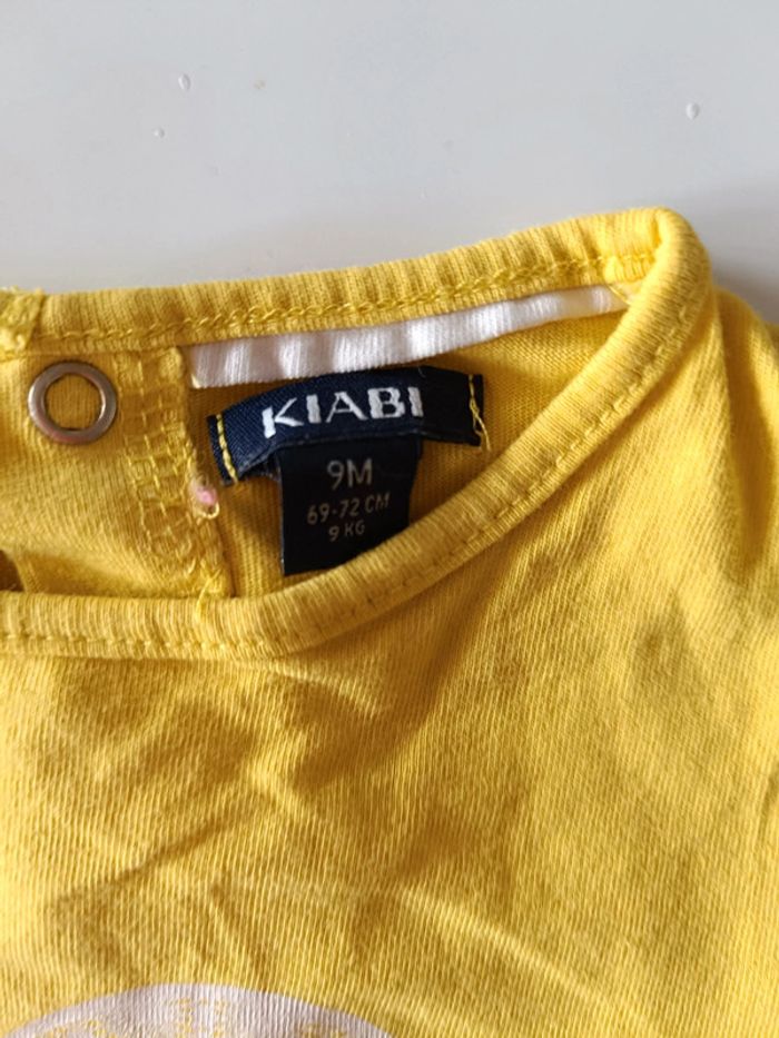 T shirt jaune 9mois - photo numéro 2