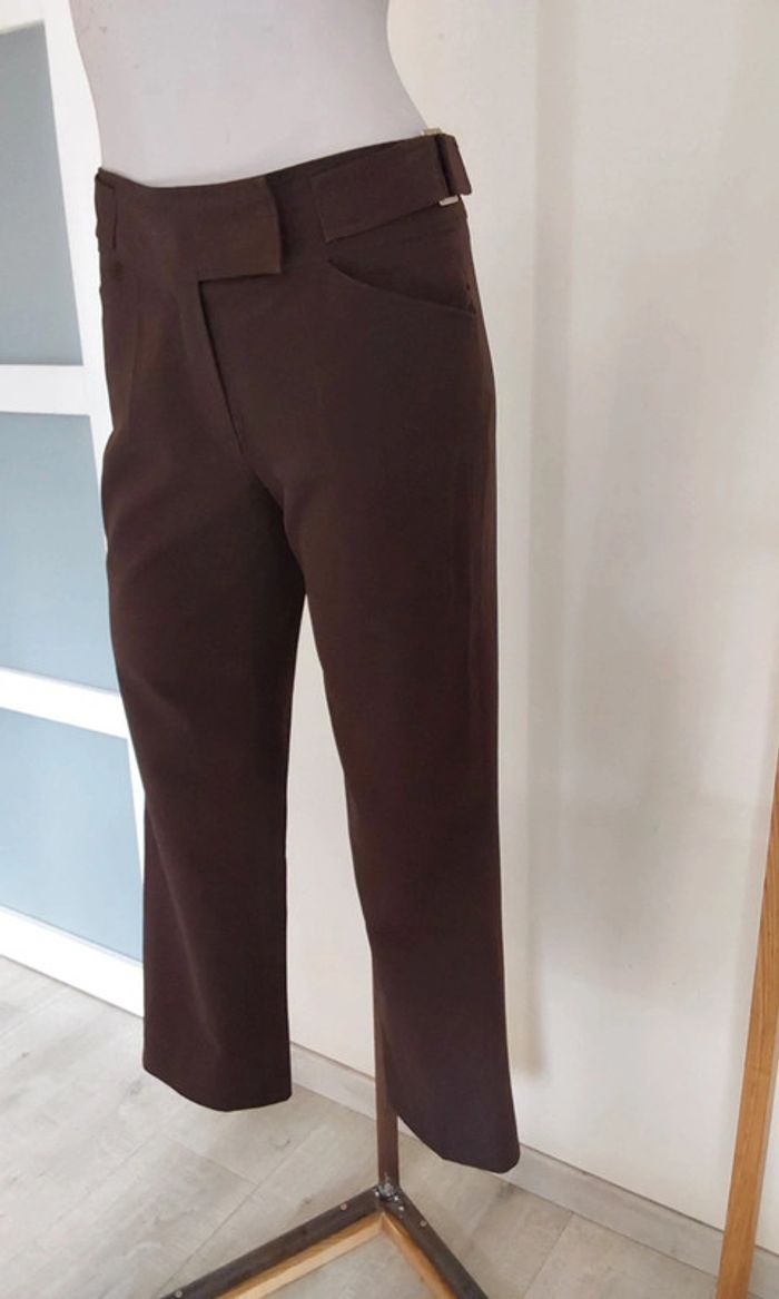 Pantalon marron chic Autre Ton T 36 - photo numéro 2