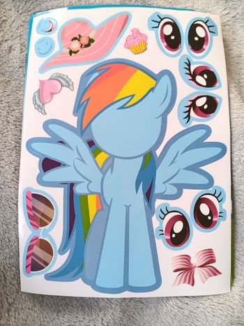 Puzzle stickers my little pony rainbow dash