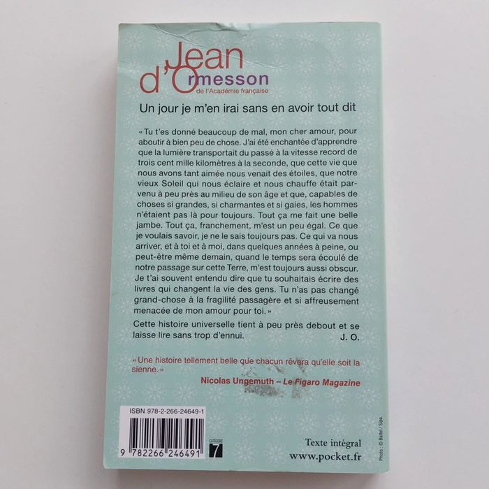 Livre - Un jour je m'en irai sans en avoir tout dit - photo numéro 2