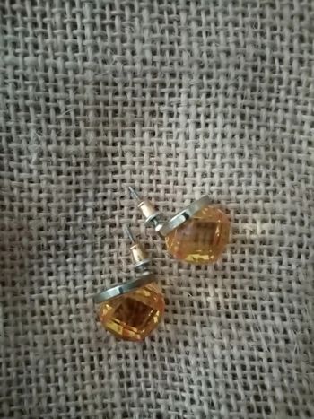 Boucles d'oreilles translucide orange