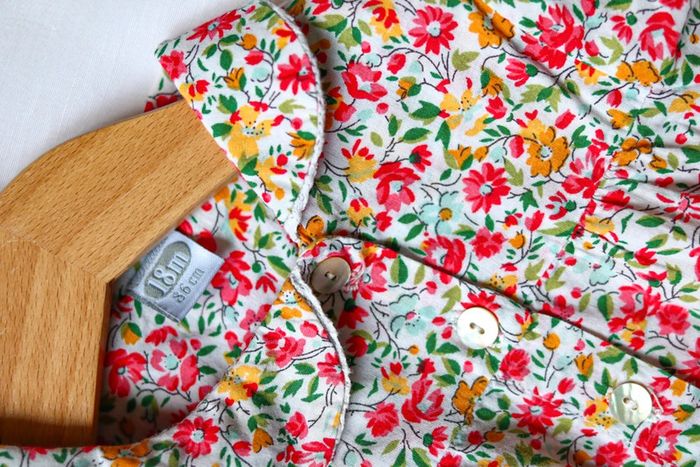 Blouse col Claudine Liberty rouge, Dadati, 18 mois - photo numéro 5