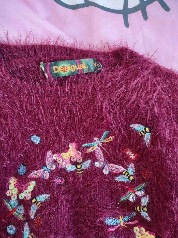 Pull chaud papillons, abeilles et coccinelles Desigual - photo numéro 3