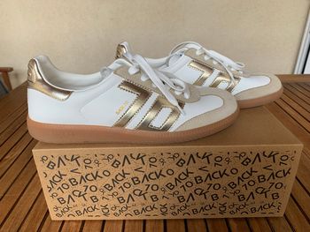 Basket Back 70 doré/beige/blanc