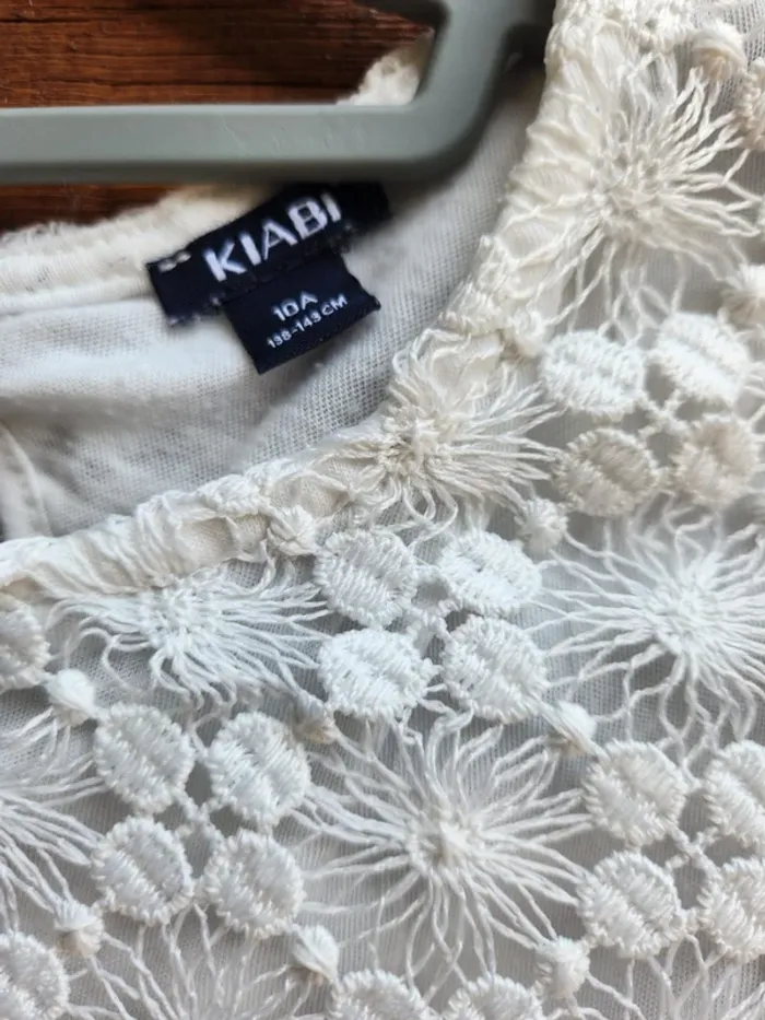 Robe fille KIABI 10 ans – Dentelle blanche élégante - photo numéro 3