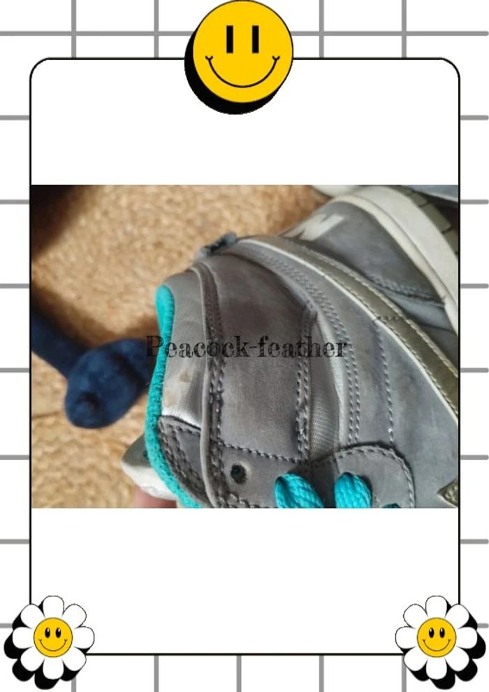 Baskets Nike grises turquoise 37.5 - photo numéro 11