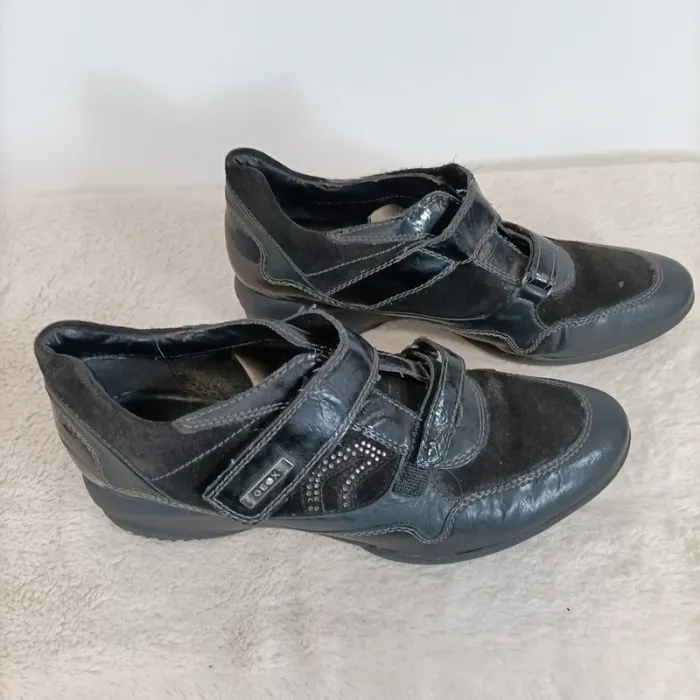 basket talons haut noires fantaisie geox cuir synthétique 38 - photo numéro 7